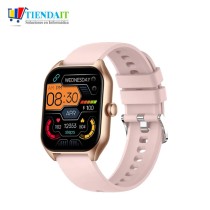 RELOJ❤️ 🖥️INTELIGENTE ROSA MUJER CUADRADO SMARTWATCH